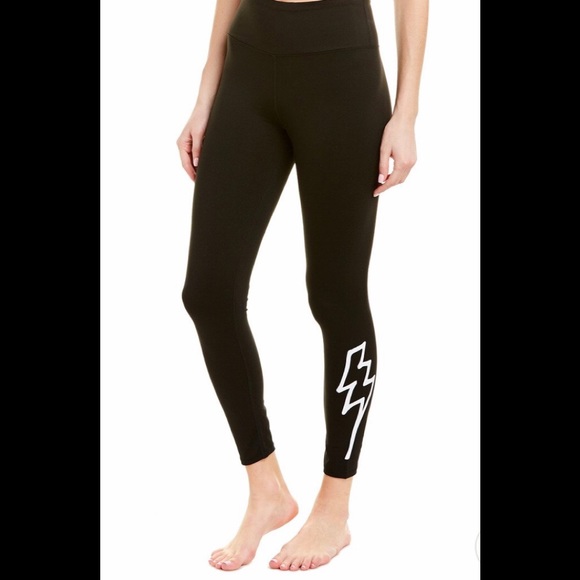 BETSEY JOHNSON HIGH-RISE LEGGING W/ Lighting bolt - Picture 1 of 9